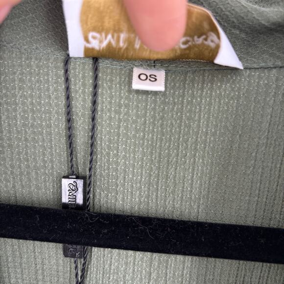 Emilia George maternity robe sustainable green one size NWT cupro dry clean - Picture 6 of 9